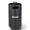 Black portable mini keg with a top cap and built-in handle, labeled IKEGGER.