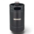 Black portable mini keg with a top cap and built-in handle, labeled IKEGGER.