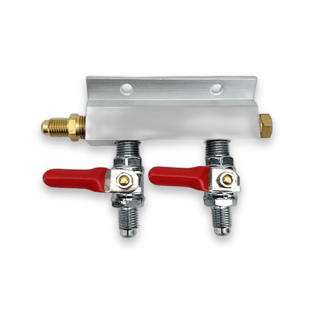 Gaz dağıtıcı manifold 2 çıkışlı, duotight bağlantısız CO2 manifold